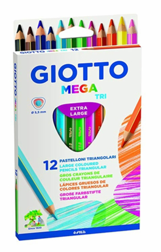 Immagine di 6 pz pastelli giotto mega triangolari x12 220600