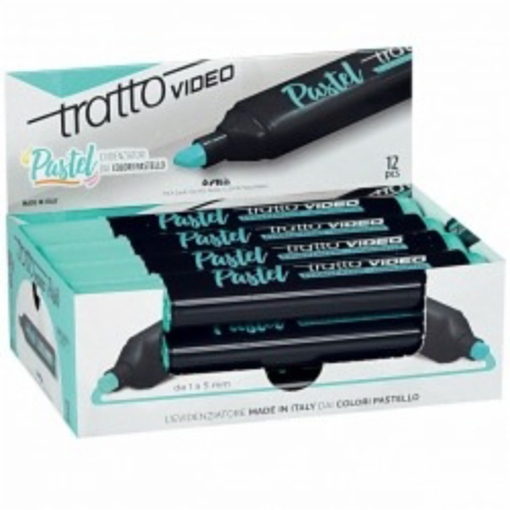 Immagine di 12 pz evidenziatore tratto video pastel verde menta 833505