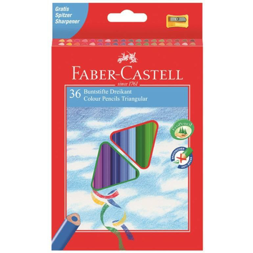 Immagine di 4 pz pastelli faber castell x 36 triangolari 120536