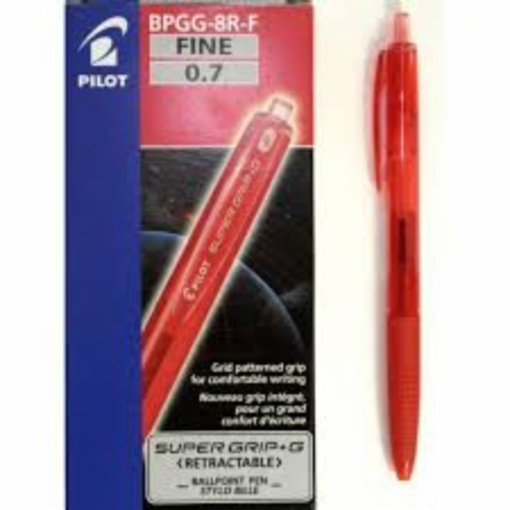 Immagine di 12 pz penna pilot super grip-g scatto rossa p.f. 001640