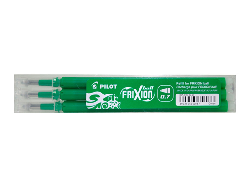 Immagine di 3 pz refil pilot frixion 0.7 verde 006659