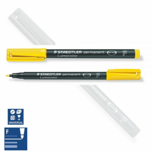 Immagine di 10 pz penna staedtler lumocolor p.f. 1 giallo