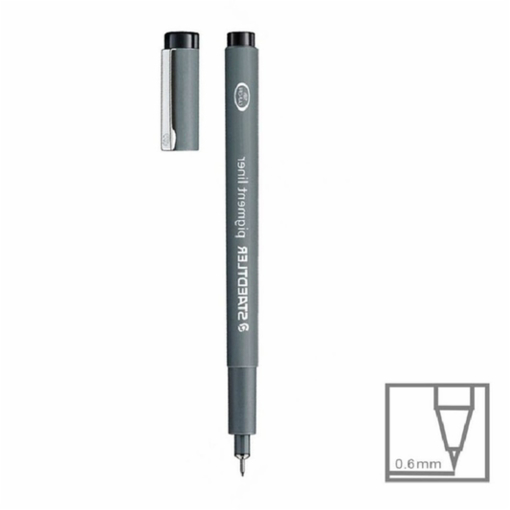 Immagine di 10 pz penna staedtler pigment liner nera 06  30806-9