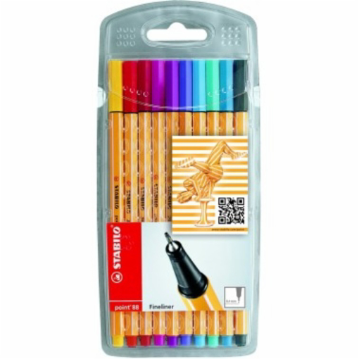 Immagine di 1 pz penna stabilo point 88 x 10 colori assortiti  8810