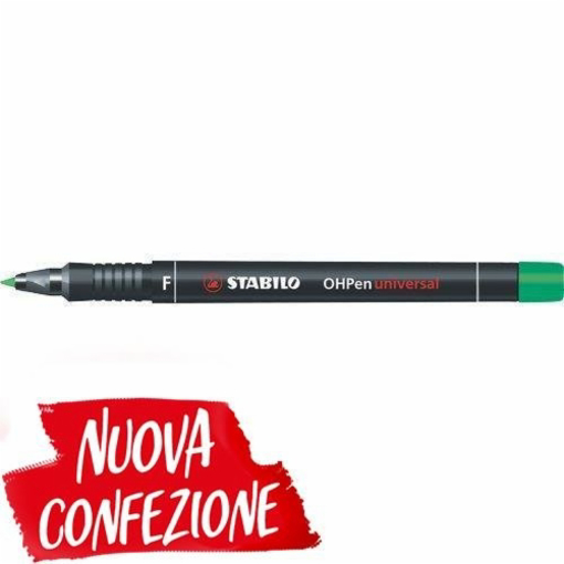 Immagine di 10 pz penna stabilo ohp f" verde 842/36                          "