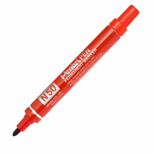 Immagine di 12 pz pennare.pentel n50 punta tonda rosso