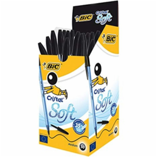 Immagine di 50 pz penna bic cristal soft nero  951433