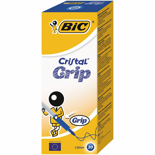 Immagine di 20 pz penna bic cristal grip blu  889985