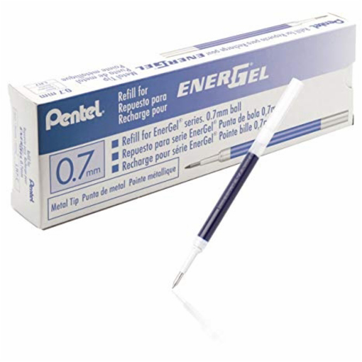 Immagine di 12 pz refil pentel energel 0.7 blu lr7-c