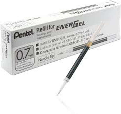 Immagine di 12 pz refil pentel energel 0.7 nero lr7-a