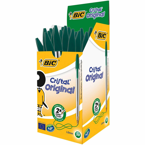 Immagine di 50 pz penna bic cristal  original verde  8373629