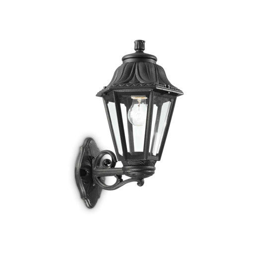 Immagine di Lampada da parete nero, dafne, ideal lux