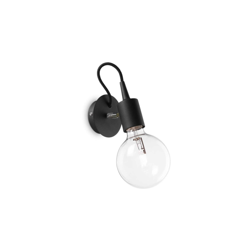 Immagine di Lampada da parete nero, edison, ideal lux