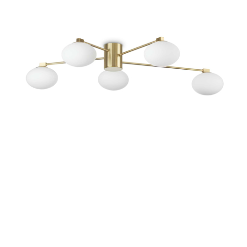 Immagine di Lampada da soffitto ottone, hermes, ideal lux