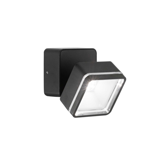 Immagine di Lampada da parete nero, omega square, ideal lux