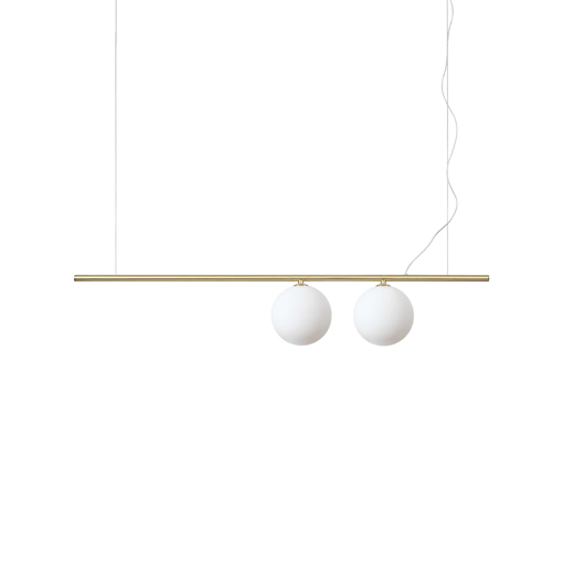 Immagine di Lampada a sospensione ottone, perline, ideal lux