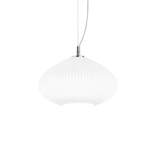 Immagine di Lampada a sospensione cromo, plisse', ideal lux