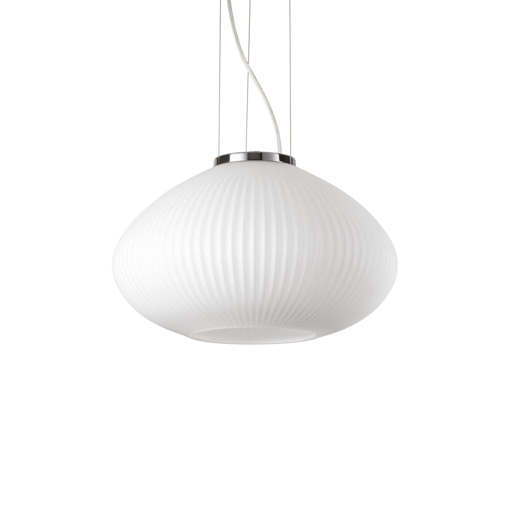 Immagine di Lampada a sospensione cromo, plisse', ideal lux