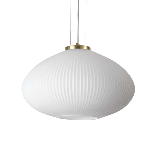 Immagine di Lampada a sospensione ottone, plisse', ideal lux