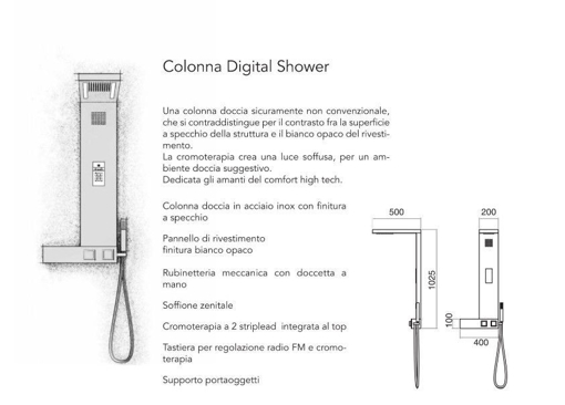 Immagine di Colonna doccia digital shower bianca grandform coldigsho