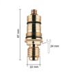 Immagine di Ricambio cartuccia termostatica a cera automatic 1000/2000/3000 grohe 47450000